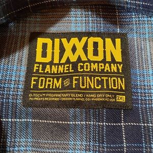 Dixxon Flannel Co Turquoise Blue White Long Sleeve Flannel Sz 3XL w/ Snaps